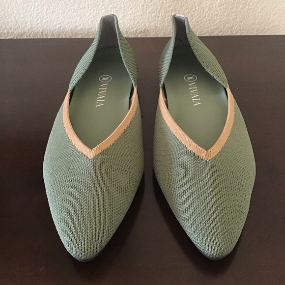 VIVALA Green Women's Flats - Picture 2 of 8